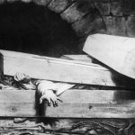 Illustration of coffin and fear