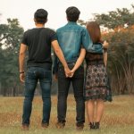Love triangle: girl, guy and her lover