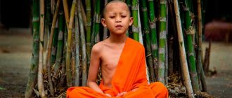 ребенок буддийский монах