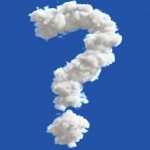 question mark on blue background